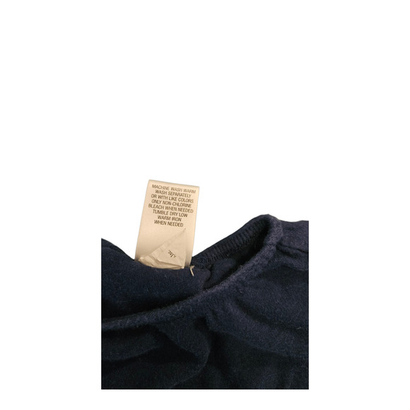 Cuddle Bear Collection Child Size 6M Blue and White Long Sleeve Striped Dress - Picture 4 of 8